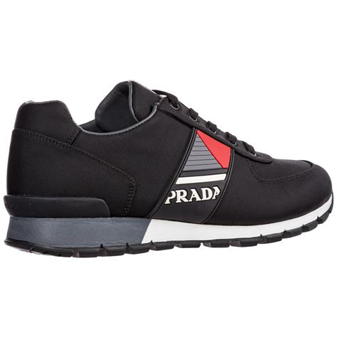 prada black trainers|prada sneakers men black.